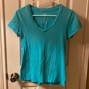 Light blue V-neck T-shirt